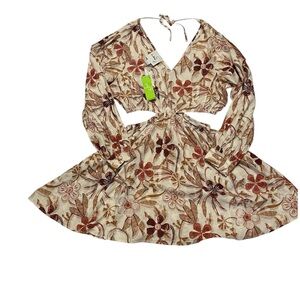 Sam Edelman Womens Emely V-Neck Cutout Waist Dress NWT